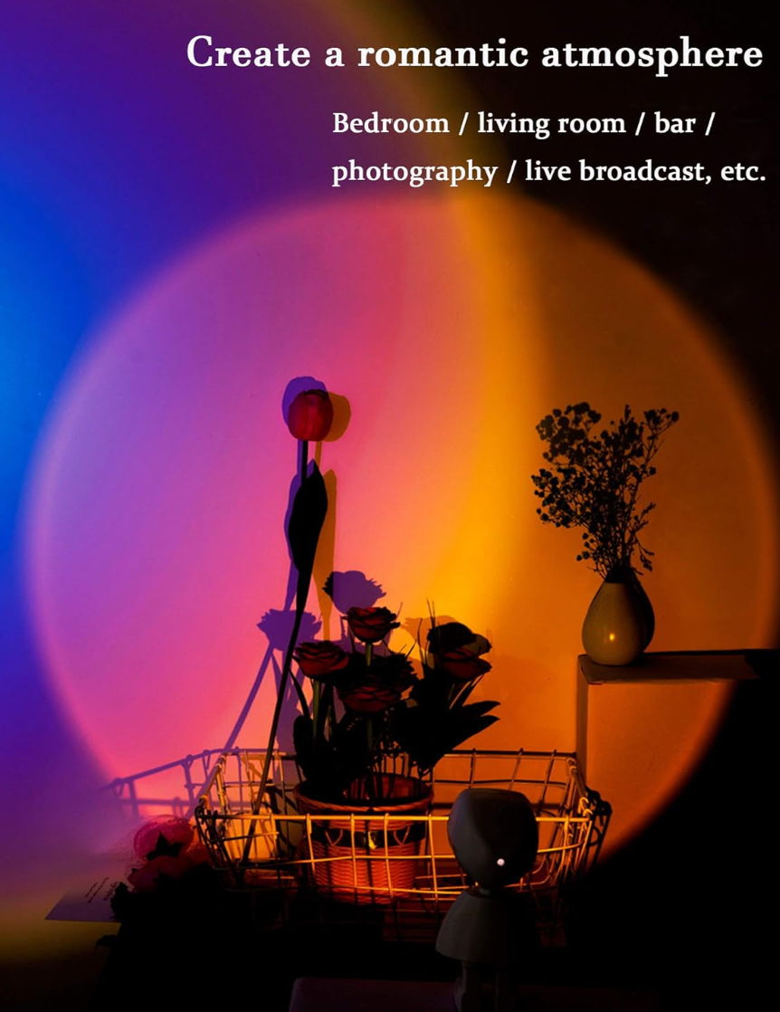 Orange Astronaut Projection Sunset