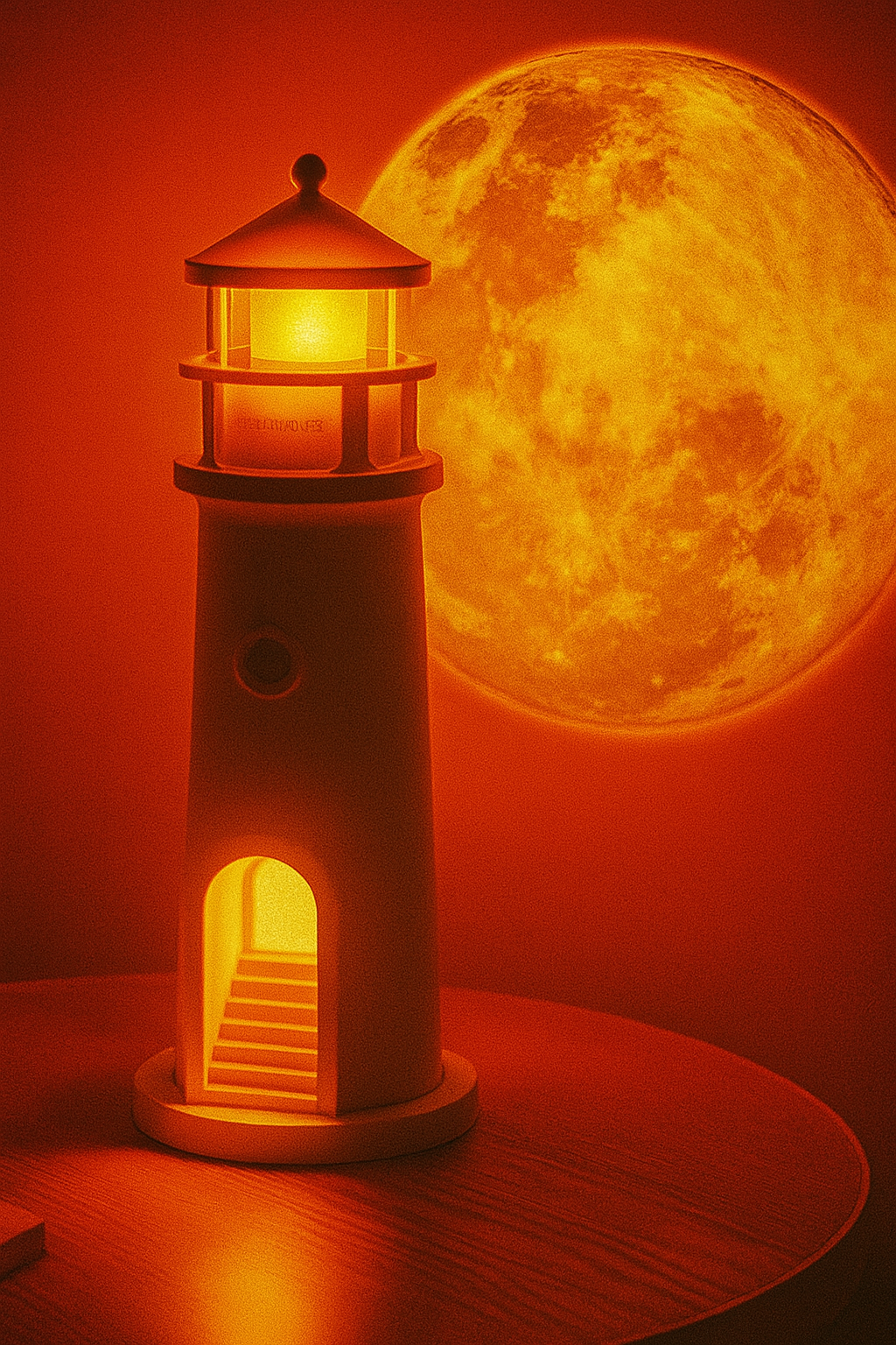 Lighthouse Moon Projection Night Light