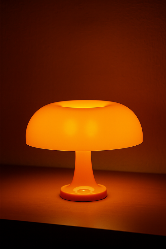 Modern Orange Mushroom Lamp