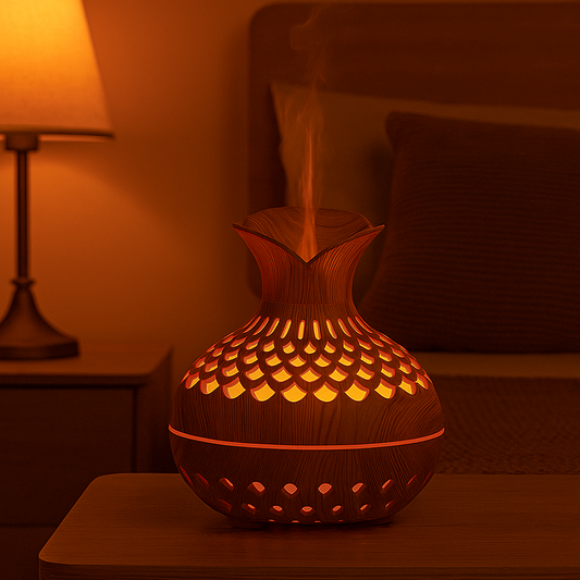 Orange Wood Grain Humidifier Diffuser