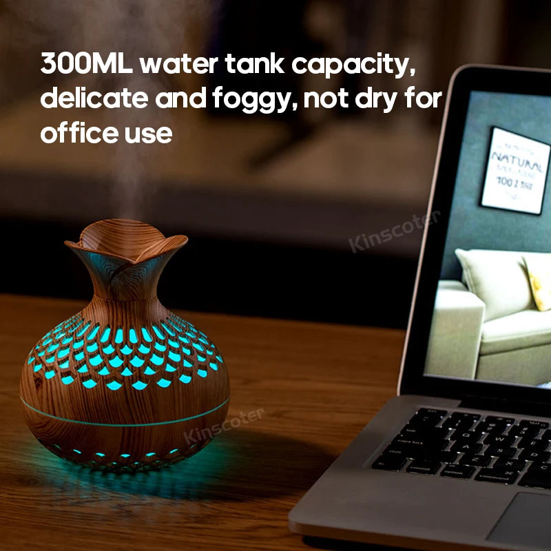 Orange Wood Grain Humidifier Diffuser