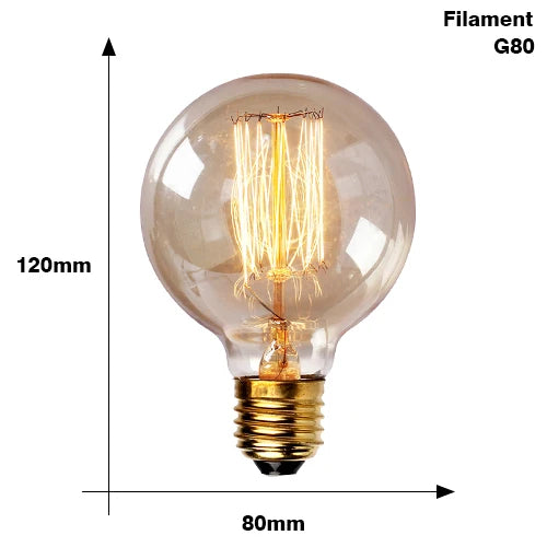 Retro Edison Bulb E27 Incandescent Orange