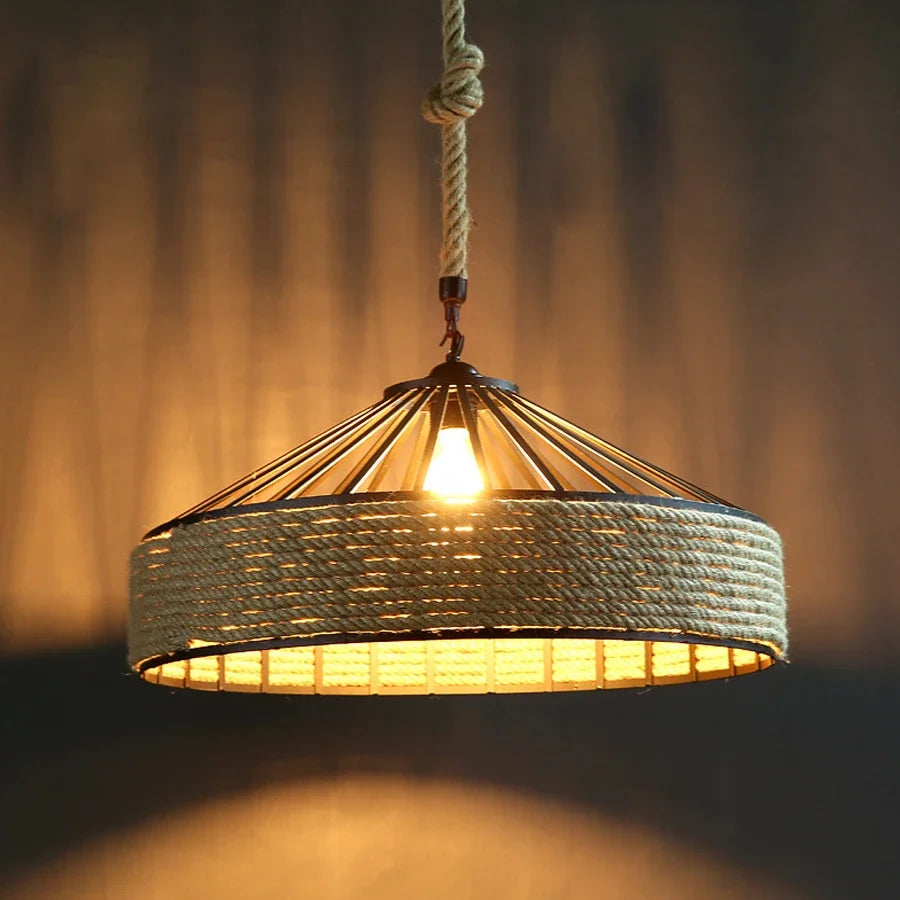 Classical Hemp Rope Pendant Lamp