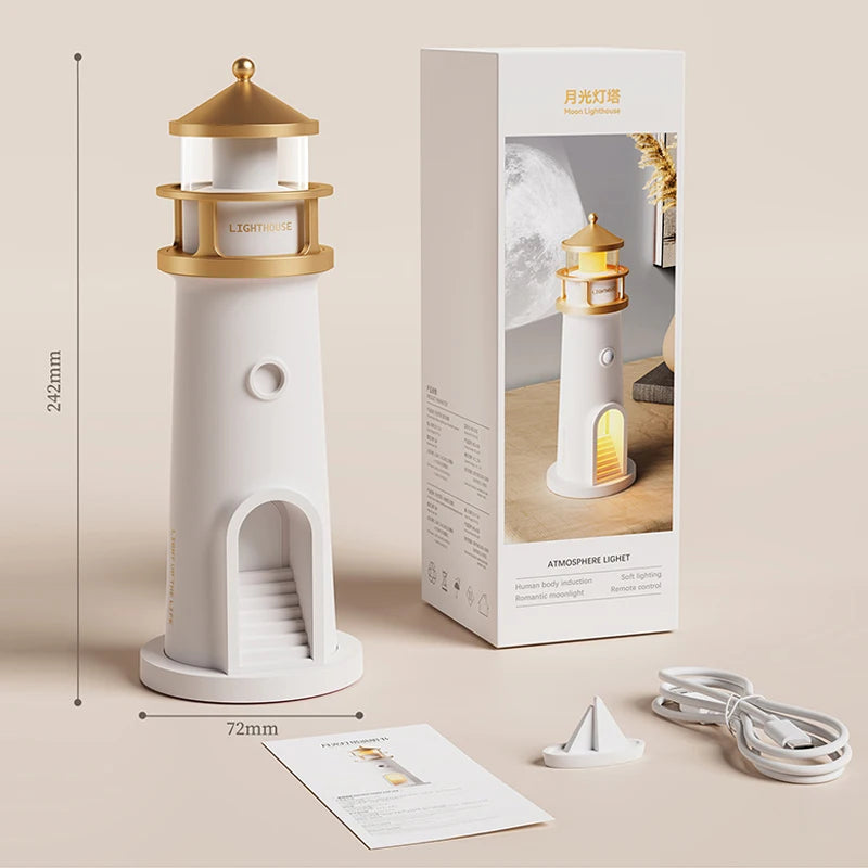 Lighthouse Moon Projection Night Light