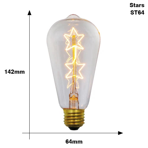 Retro Edison Bulb E27 Incandescent Orange