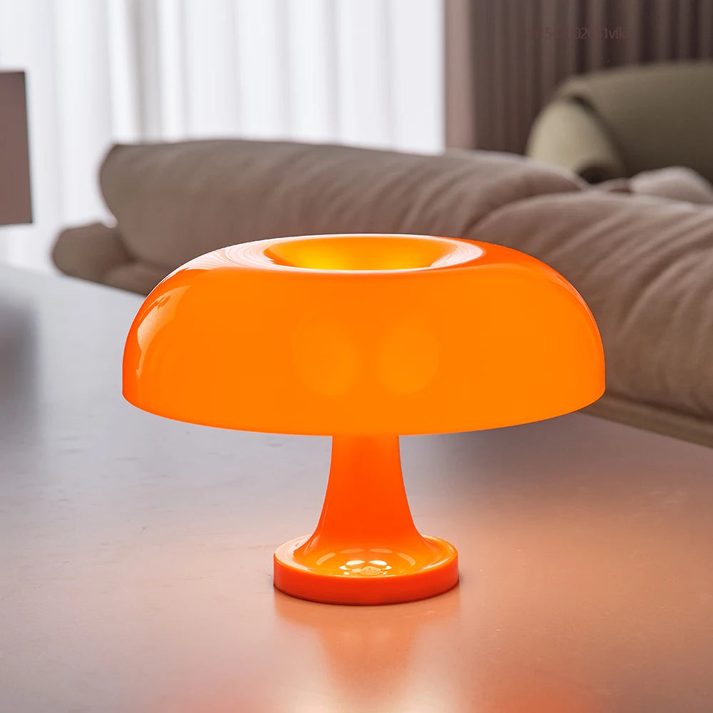 Modern Orange Mushroom Lamp