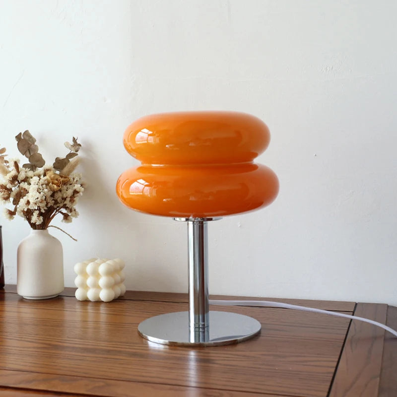 Macaron Orange Glass Table Lamp