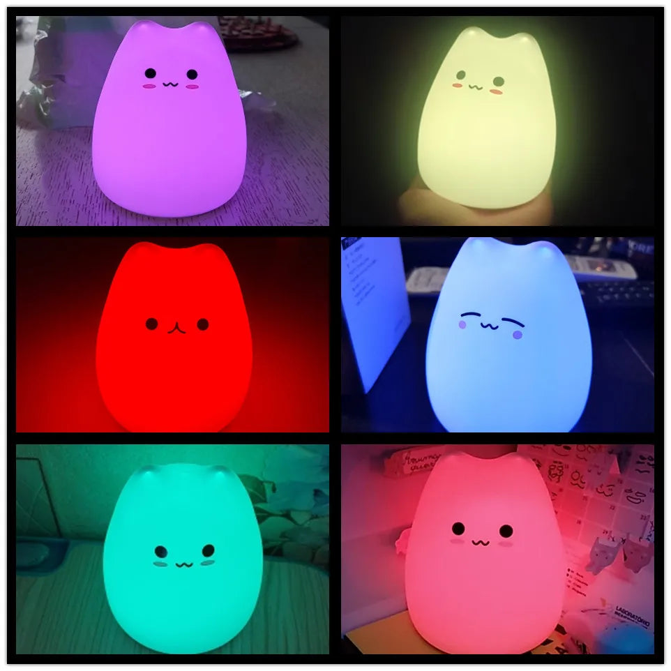 Mini Cat Night Lamp Pat Touch