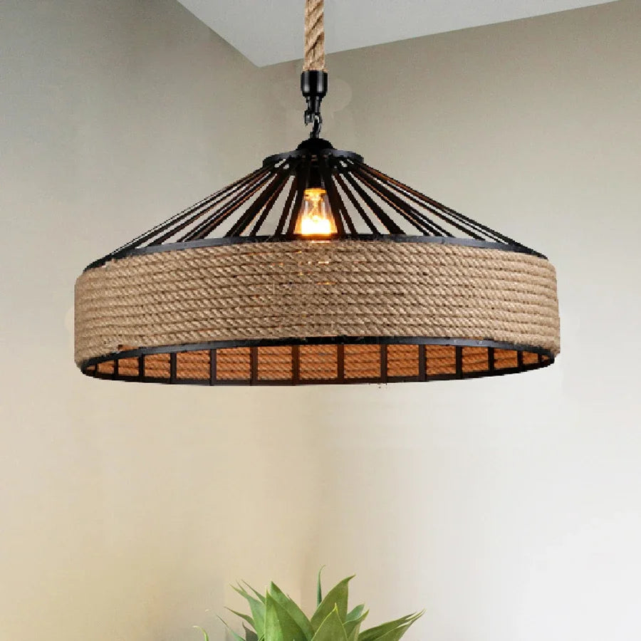 Classical Hemp Rope Pendant Lamp