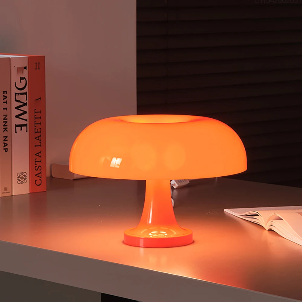 Modern Orange Mushroom Lamp