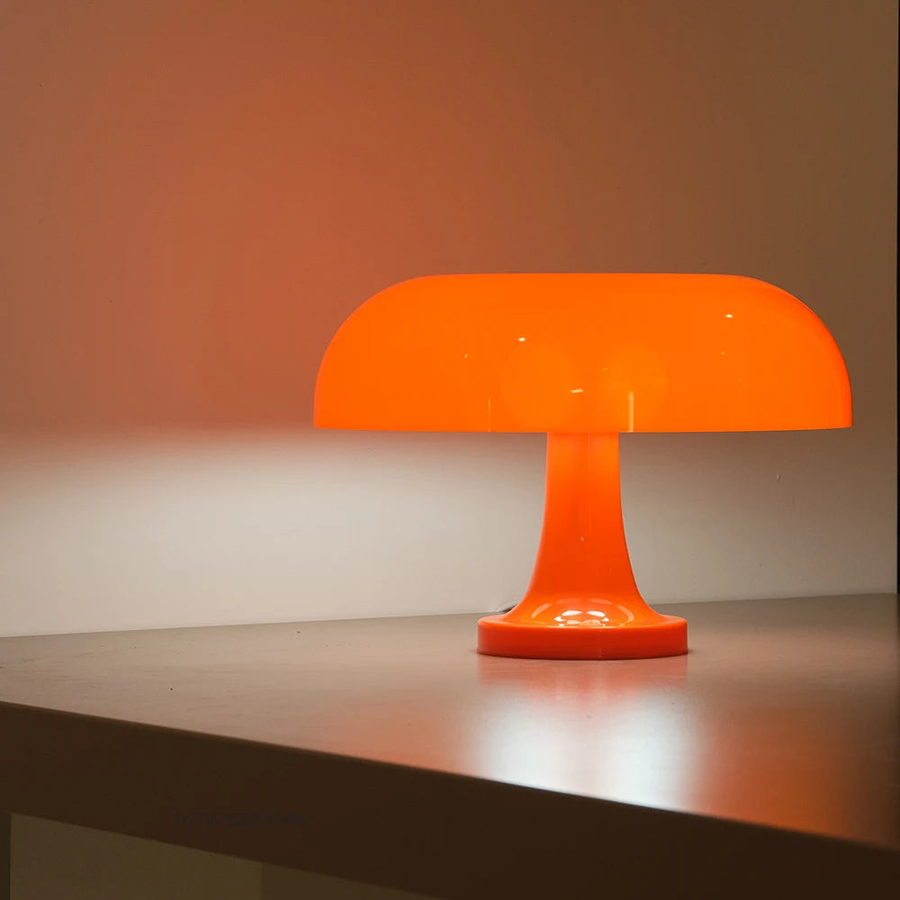 Modern Orange Mushroom Lamp