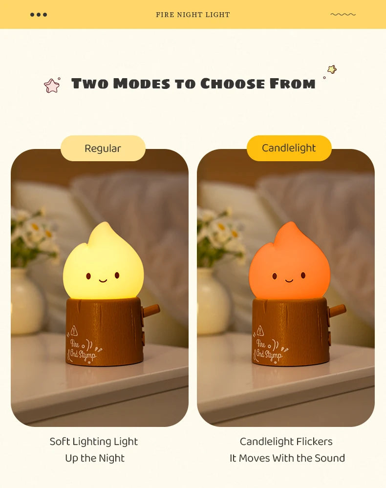 Cute Tree Stump Night Lamp