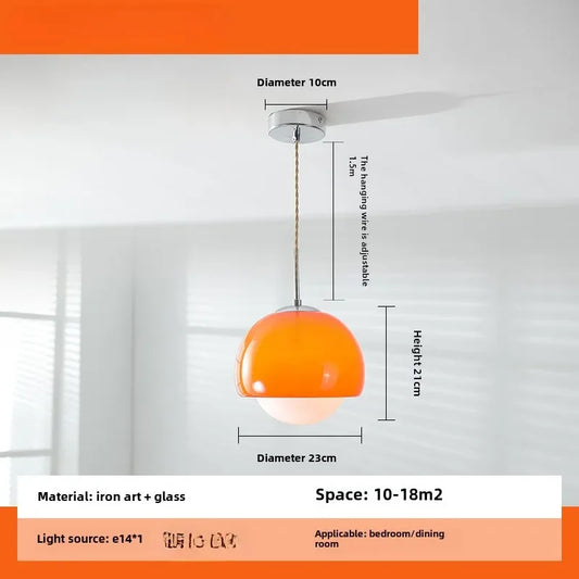 Forged Orange Iron Hanging Lamp