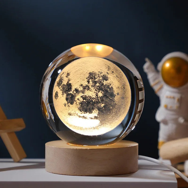 Orange Dreamy Crystal Ball Lamp