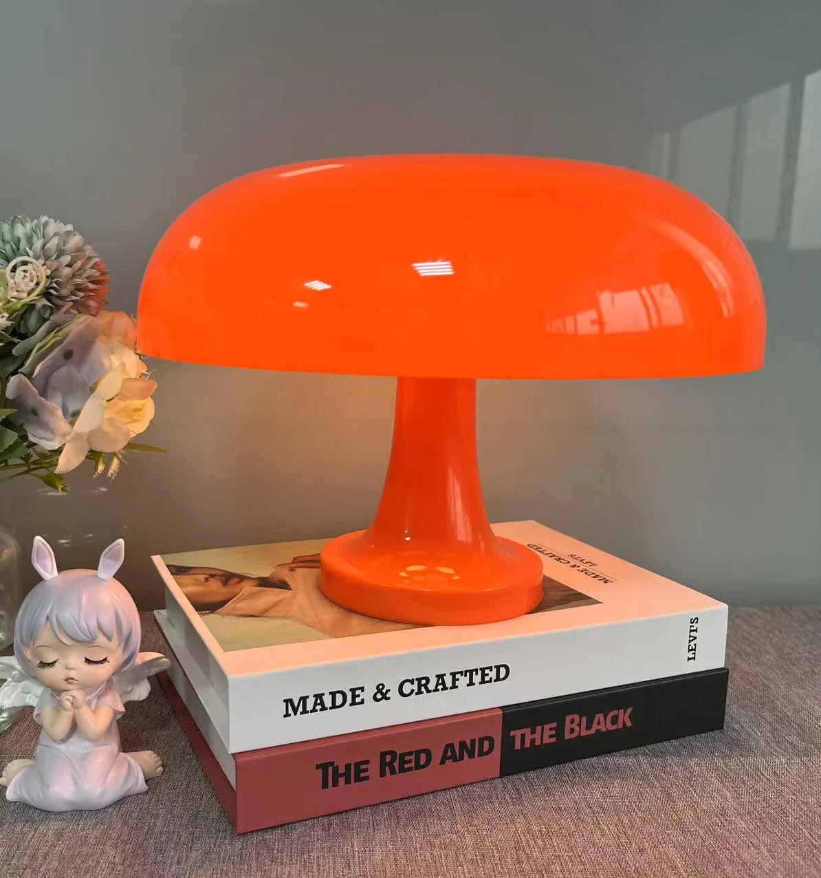Modern Orange Mushroom Lamp