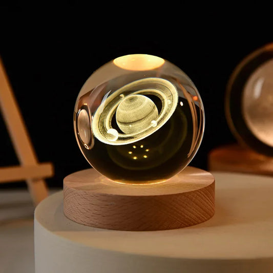 Orange Dreamy Crystal Ball Lamp