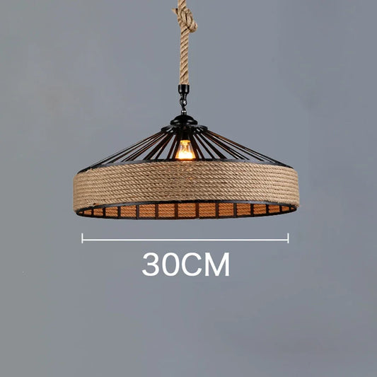 Classical Hemp Rope Pendant Lamp
