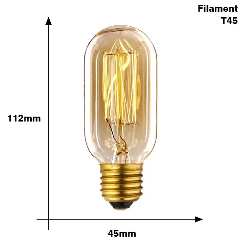 Retro Edison Bulb E27 Incandescent Orange